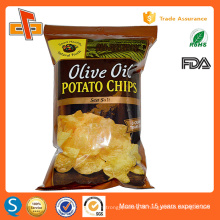 FDA approved Customized printing back seal plastic potato chips bag packaging